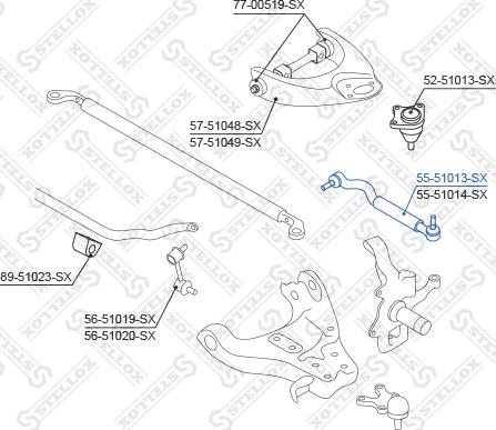 Stellox 55-51013-SX - Осевой шарнир, рулевая тяга autosila-amz.com