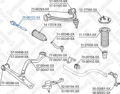 Stellox 55-00122-SX - Осевой шарнир, рулевая тяга autosila-amz.com