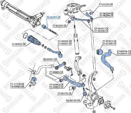 Stellox 55-00357-SX - тяга рулевая!\ Audi A4/A5 all 07>, TT all 06> autosila-amz.com