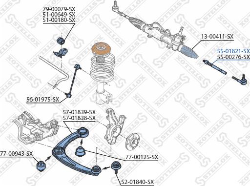 Stellox 55-01821-SX - тяга рулевая!\ Peugeot 307 00> autosila-amz.com