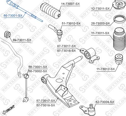 Stellox 55-73001-SX - Осевой шарнир, рулевая тяга autosila-amz.com