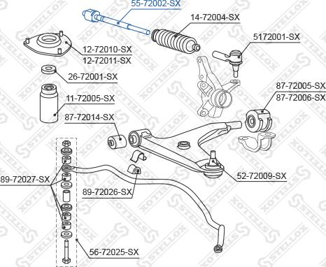 Stellox 55-72002-SX - ***тяга рулевая!\ Mitsubishi Lancer 92> autosila-amz.com