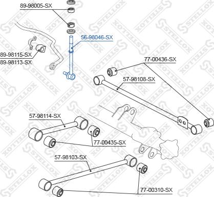 Stellox 56-98046-SX - Тяга / стойка, стабилизатор autosila-amz.com