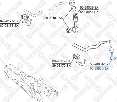 Stellox 56-98055-SX - Тяга / стойка, стабилизатор autosila-amz.com