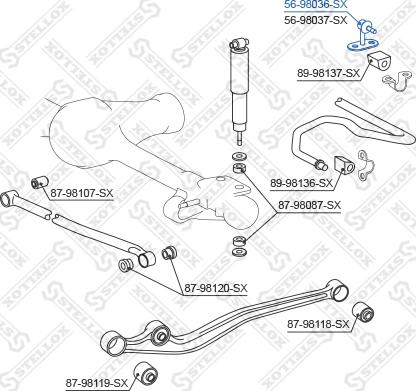 Stellox 56-98036-SX - Тяга / стойка, стабилизатор autosila-amz.com