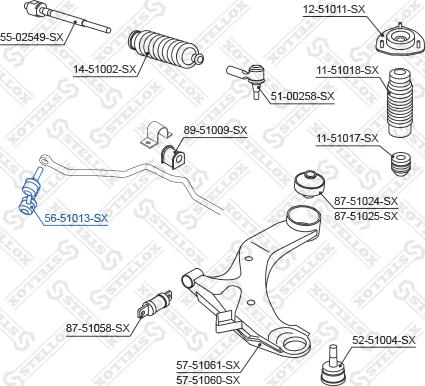 Stellox 56-51013-SX - Тяга / стойка, стабилизатор autosila-amz.com