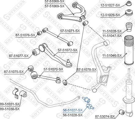 Stellox 56-51027-SX - Тяга / стойка, стабилизатор autosila-amz.com