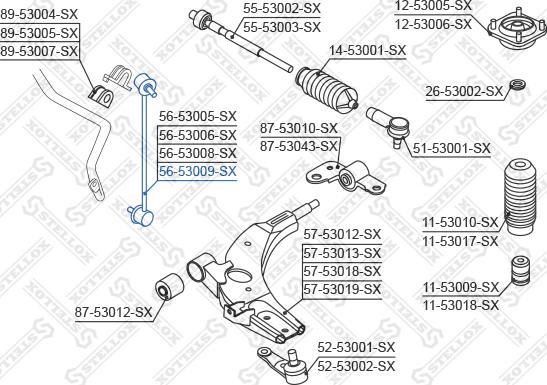 Stellox 56-53009-SX - Тяга / стойка, стабилизатор autosila-amz.com