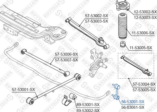 Stellox 56-53001-SX - Тяга / стойка, стабилизатор autosila-amz.com