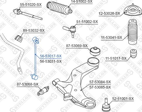 Stellox 56-53017-SX - Тяга / стойка, стабилизатор autosila-amz.com