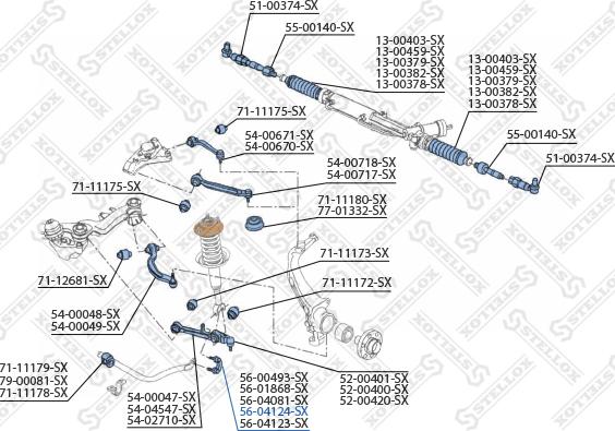 Stellox 56-04124-SX - Тяга / стойка, стабилизатор autosila-amz.com