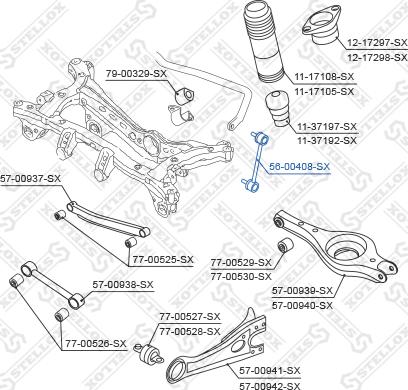 Stellox 56-00408-SX - Тяга / стойка, стабилизатор autosila-amz.com