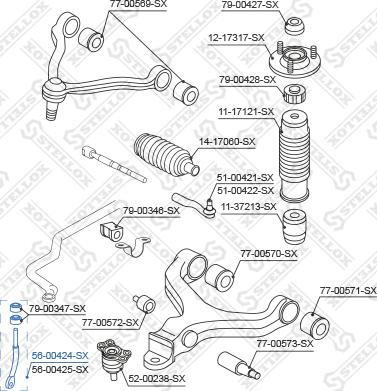 Stellox 56-00424-SX - Тяга / стойка, стабилизатор autosila-amz.com