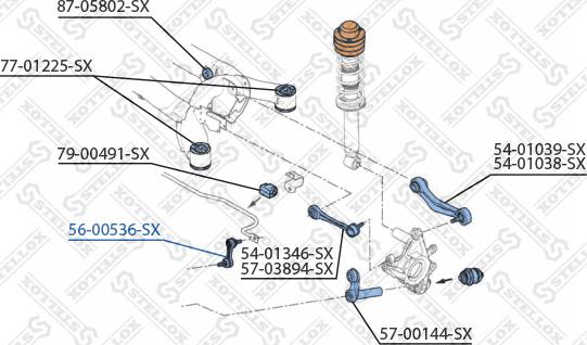 Stellox 56-00536-SX - Тяга / стойка, стабилизатор autosila-amz.com