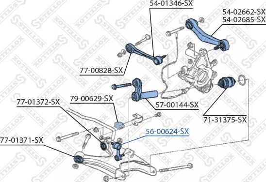 Stellox 56-00624-SX - Тяга / стойка, стабилизатор autosila-amz.com