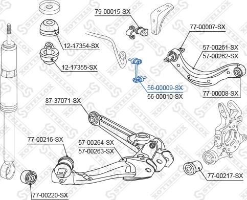 Stellox 56-00009-SX - Тяга / стойка, стабилизатор autosila-amz.com