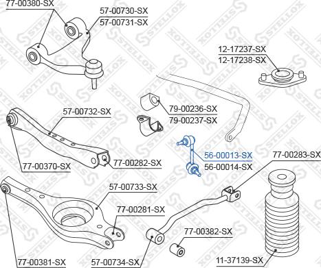 Stellox 56-00013-SX - Тяга / стойка, стабилизатор autosila-amz.com