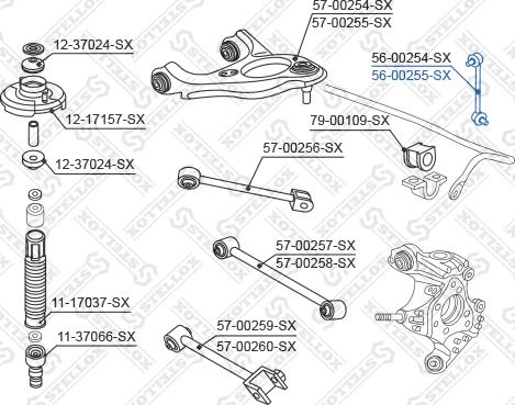 Stellox 56-00255-SX - Тяга / стойка, стабилизатор autosila-amz.com