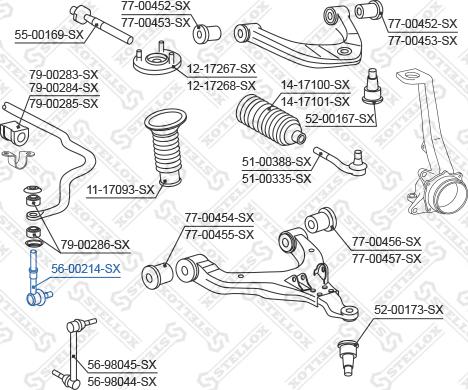 Stellox 56-00214-SX - Тяга / стойка, стабилизатор autosila-amz.com