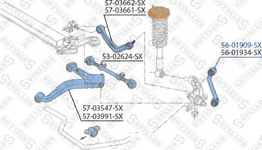 Stellox 56-01909-SX - Тяга / стойка, стабилизатор autosila-amz.com