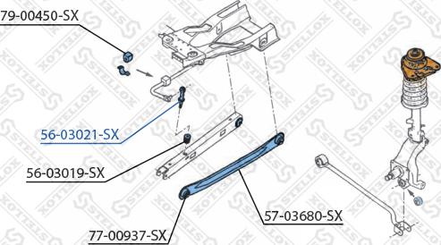 Stellox 56-03021-SX - Тяга / стойка, стабилизатор autosila-amz.com