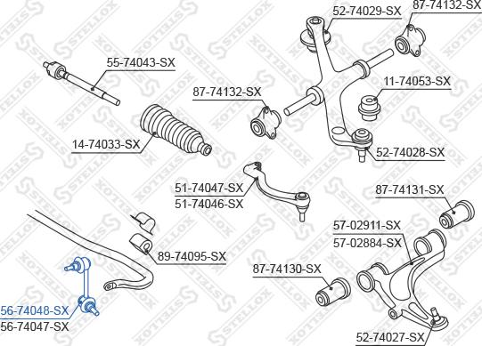 Stellox 56-74048-SX - Тяга / стойка, стабилизатор autosila-amz.com