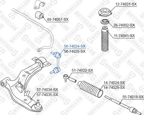 Stellox 56-74024-SX - Тяга / стойка, стабилизатор autosila-amz.com