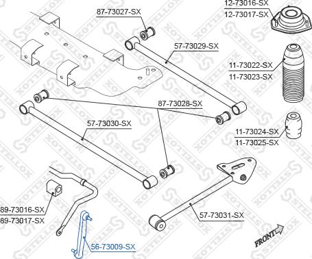 Stellox 56-73009-SX - Тяга / стойка, стабилизатор autosila-amz.com