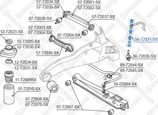 Stellox 56-72031-SX - Втулка стабилизатора autosila-amz.com