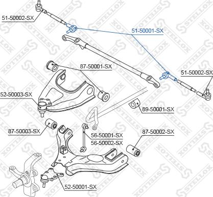 Stellox 51-50001-SX - Наконечник рулевой тяги, шарнир autosila-amz.com