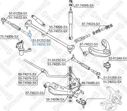 Stellox 51-74035-SX - Наконечник рулевой тяги, шарнир autosila-amz.com