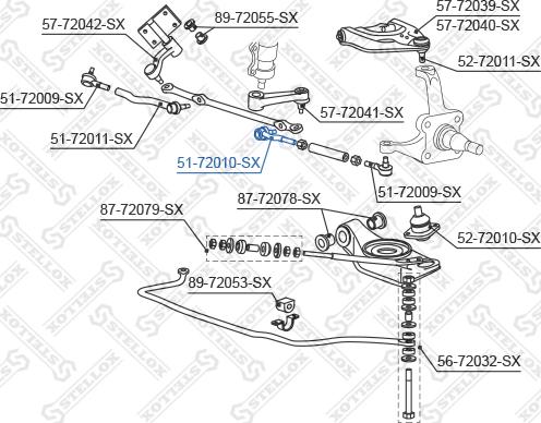 Stellox 51-72010-SX - Наконечник рулевой тяги, шарнир autosila-amz.com