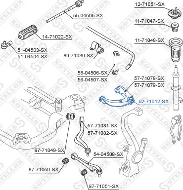 Stellox 52-71012-SX - Шаровая опора, несущий / направляющий шарнир autosila-amz.com