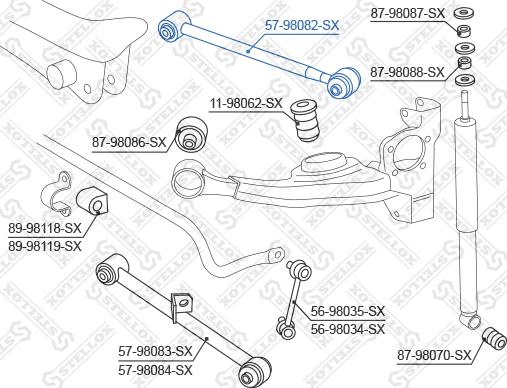 Stellox 57-98082-SX - Тяга / стойка, подвеска колеса autosila-amz.com