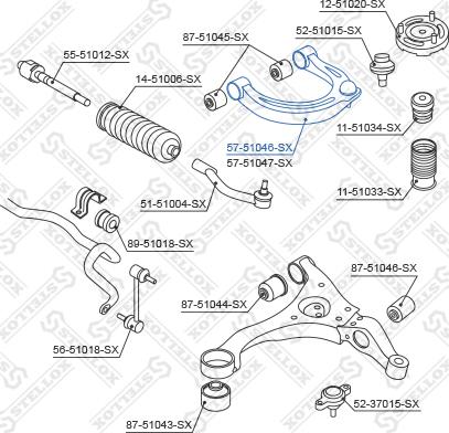 Stellox 57-51046-SX - Рычаг подвески колеса autosila-amz.com