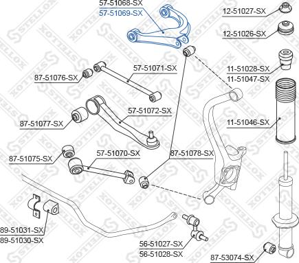 Stellox 57-51069-SX - Рычаг подвески колеса autosila-amz.com