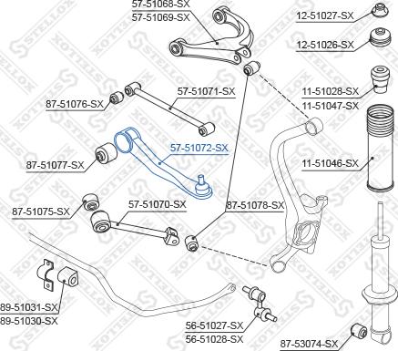 Stellox 57-51072-SX - Рычаг подвески колеса autosila-amz.com