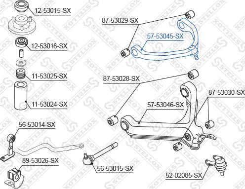 Stellox 57-53045-SX - Рычаг подвески колеса autosila-amz.com