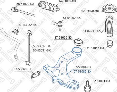 Stellox 57-53085-SX - Рычаг подвески колеса autosila-amz.com