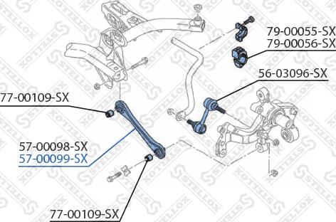 Stellox 57-00099-SX - Рычаг подвески колеса autosila-amz.com