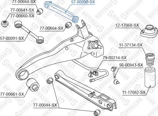 Stellox 57-00090-SX - Тяга / стойка, подвеска колеса autosila-amz.com