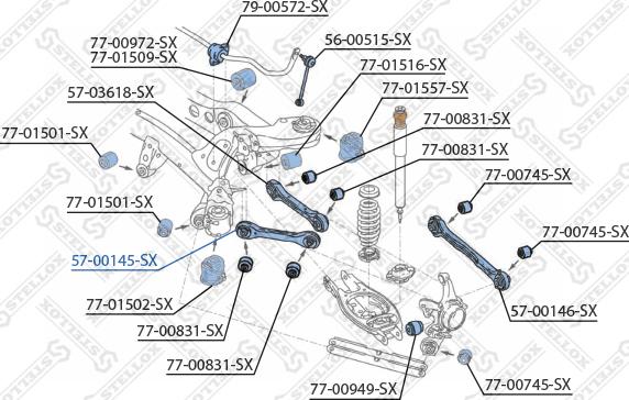 Stellox 57-00145-SX - рычаг задней подвески нижний!\ BMW E87/E90/E91 all 04> autosila-amz.com