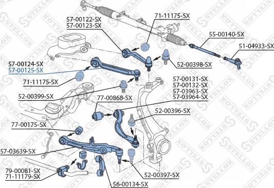 Stellox 57-00125-SX - Рычаг подвески колеса autosila-amz.com