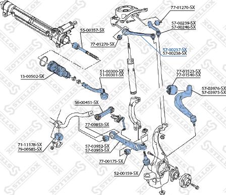 Stellox 57-00237-SX - Рычаг подвески колеса autosila-amz.com