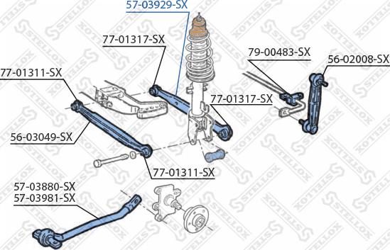 Stellox 57-03929-SX - Рычаг подвески колеса autosila-amz.com