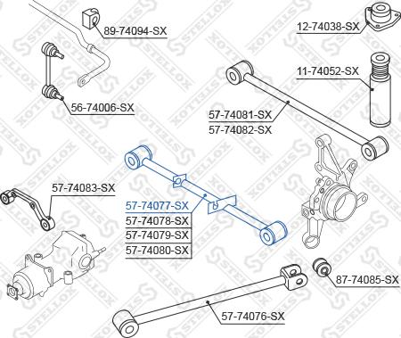 Stellox 57-74077-SX - рычаг задней подвески передний правый!\ Nissan X-trail T30 all 02> autosila-amz.com