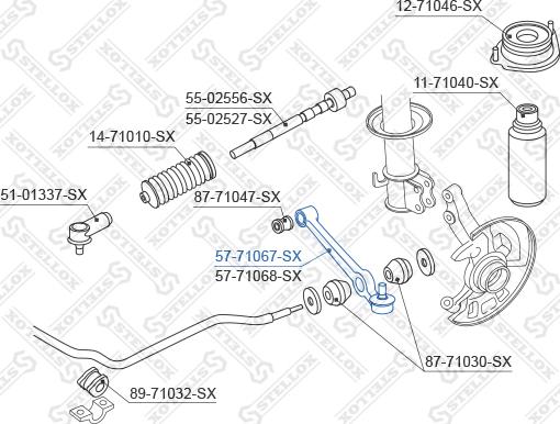 Stellox 57-71067-SX - Рычаг подвески колеса autosila-amz.com