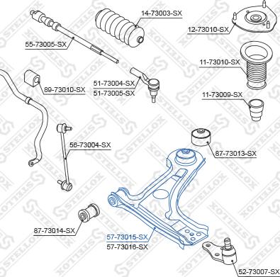 Stellox 57-73015-SX - Рычаг подвески колеса autosila-amz.com