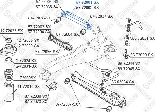 Stellox 57-72001-SX - Рычаг подвески колеса autosila-amz.com