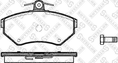 Stellox 642 000B-SX - Тормозные колодки, дисковые, комплект autosila-amz.com